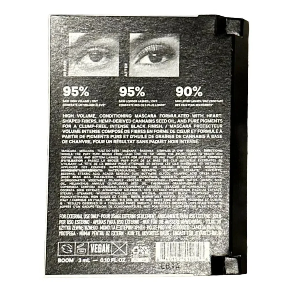 Milk Makeup Kush Mascara High Volume Blackest Black Deluxe Travel 0.10oz 3mL